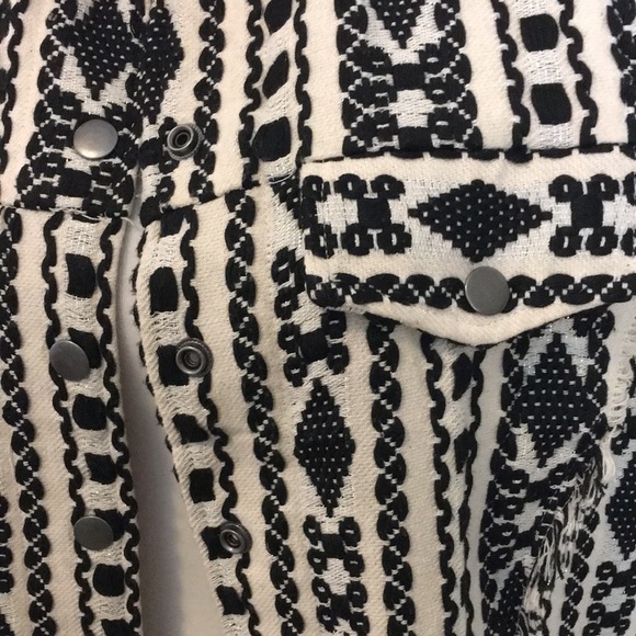 Promod Woven Cotton Vest w Snap Front in Ethnic Motif Size Medium - Picture 6 of 9